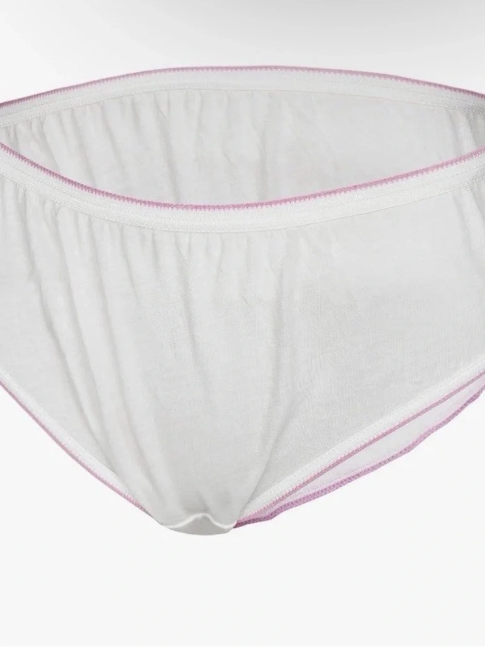NEW- 5 Piece Women Disposable 100% Cotton Ladies Discreet Panties White Large